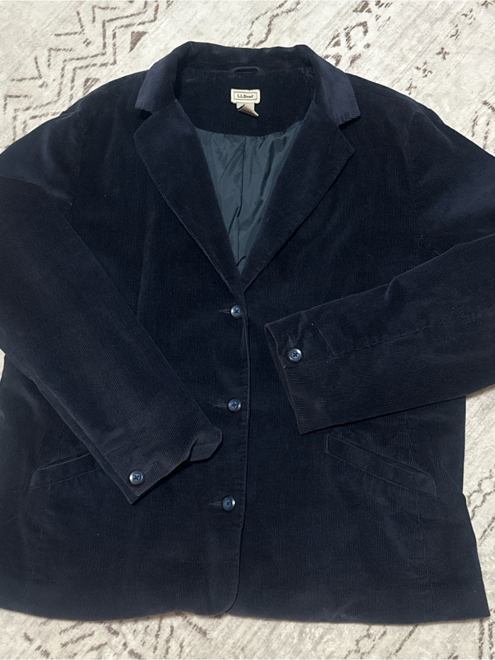 L.L. Bean Women’s Navy Corduroy Blazer Jacket-20R
